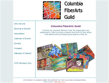 Tablet Screenshot of columbiafiberartsguild.org